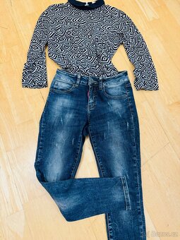 Boyfriend dámské džíny XS Miss bonbon - 8