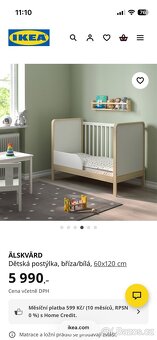 Postýlka Ikea + luxusní matrace - 8