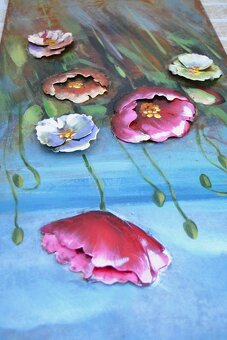 3D kovový obraz MÁKY 80x40 - 8