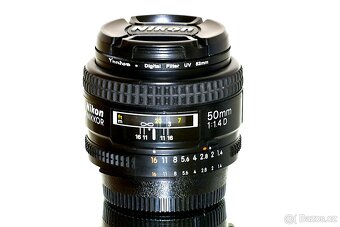 Nikon AF Nikkor 50mm 1,4D + UV filtr TOP STAV - 8