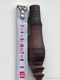Staré nože s dřevěnou rukojetí – původní stav, 2 ks - 8