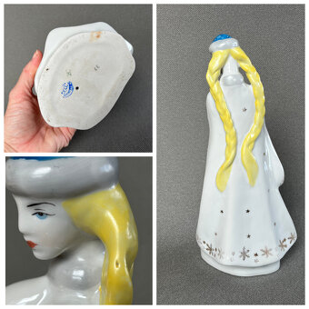 Porcelánová soška Sněhurka 27 cm, Polonne USSR - 8