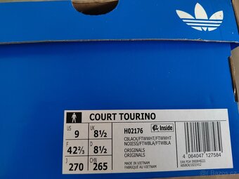 Prodam nové stylové tenisky Adidas Court Tourino, vel.42 2/3 - 8