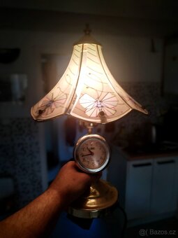 Stolní lampa ve vintage stylu 42cm kov/sklo - 8