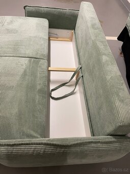 Manšestrová rozkládací pohovka 218 см - 8