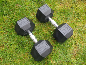 jednoruční činky sada 100kg HEXA - 8