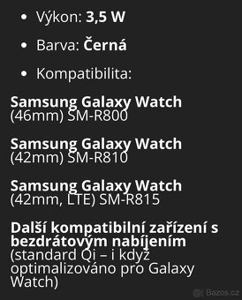 Samsung Galaxy Watch - nabíječka EP-YO805 dokovací stanice - 8