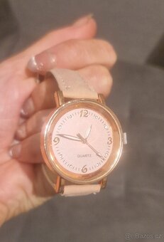 Nové dámské i dívčí hodinky Quartz růžové koženka třpytivé - 8