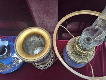 Petrolejová lampa - modrá - 8