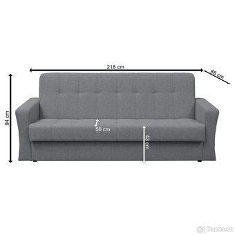 Pohovka MALAKI - tmavě šedá - 8