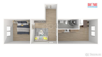 Pronájem bytu 3+kk, 45 m², Dnešice - 8