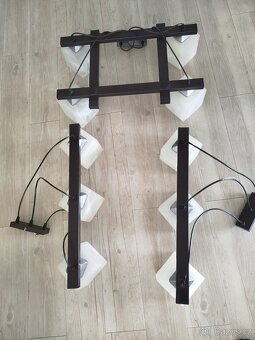 Prodám závěsný lustr (4) +Led žárovky - 8