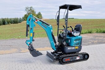 minirypadlo Schmidt AR 120, minibagr, bagr, motor kubota - 8
