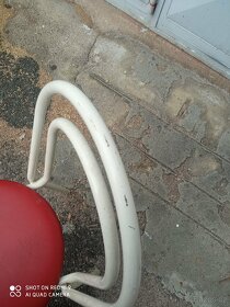 Židle trubková bílá - 8