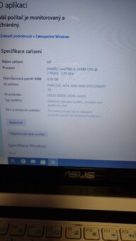 Notebook ASUS K53S 15,6"  Procesor procesor: Intel® Core™ i - 8