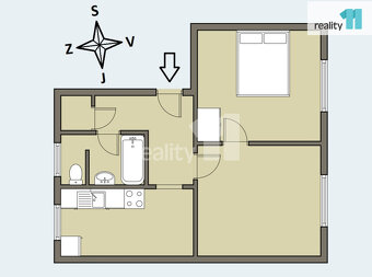 Byt 2+1, 66 m2, Kudlov - 8