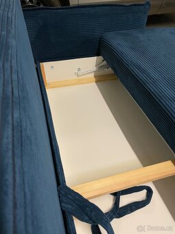 Rozkládací manšestrová pohovka Tori - 8