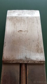 Dřevěný hoblík 650x80x75mm, nože Goldenberg, 130 let starý - 8