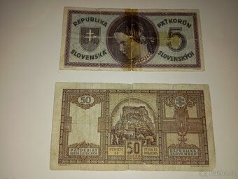 BANKOVKY 40. LÉTA, SLOVENSKO, 5-1000 KS, NEPERFOROVANÉ - 8