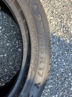 Pěkné letní pneu Continental 225/45/17 vzorek 7mm - 8