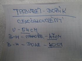 Taburet čalouněný, sedátko, bobík za 400 kč - 8