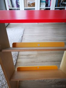 Small Foot Dřevěný prodejní stánek zeleno-červený se střecho - 8