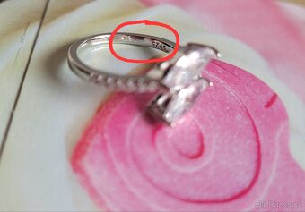 Nový dámský stříbrný prstýnek prsten 925 otevřený - 8