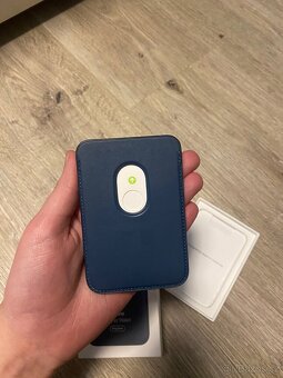 Apple Kožená peněženka s MagSafe k iPhonu baltsky modrá - 8