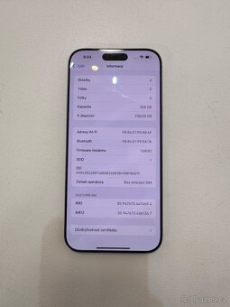 iPhone 16 Pro Max 256 GB – bílý, top stav, 2 roky záruka - 8