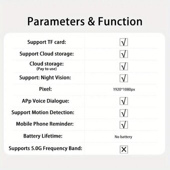 bezpečnostní Wi-Fi IP kamera, HD 1080p, 2.4 GHz - 8