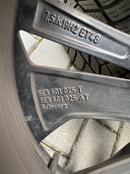 Použité Originál alu kola skoda octavia IV Rs 225/40/r19 - 8