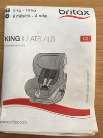 Prodám autosedačku Britax Romer King II /ATS/LS - 8