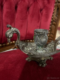 Mosazný svícen ve tvaru ptáka - 8