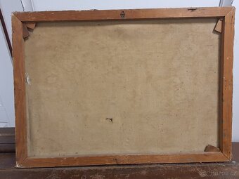 starožitný obraz Kostel u jezera - 8