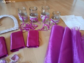 Svatební výzdoba - fuchsiová/purpurová - 8
