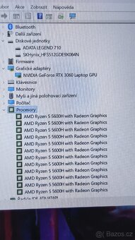 Herní 165hz notebook Lenovo Legion ryzen 5600/3060/1tb ssd - 8
