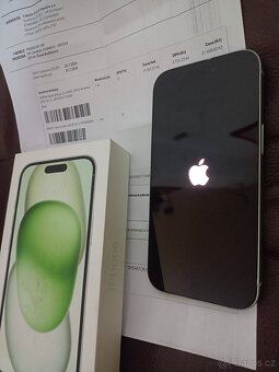 iPhone 15, doklad, záruka, krabička, ZÁNOVNÍ, TOP STAV - 8
