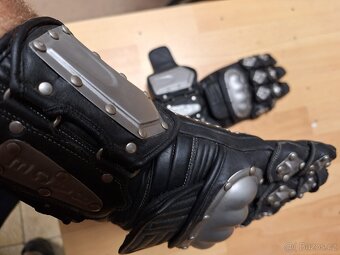 Kožené rukavice na motorku velikost L - 8