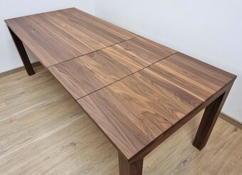 Nový rozkládací stůl ořech masiv 90x160+2x45 cm - 8