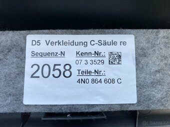 Audi A8/S8 D5 2022 Pravá zadní prahová lišta 4N0864608C - 8