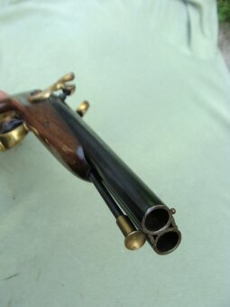 Perkusní dvouhlavnová pistole cal. 44 - v super stavu - 8