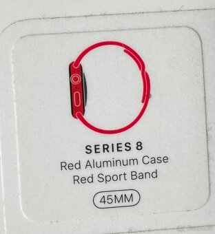 Prodám Apple Watch Series 8 – 45 mm, červené - 8