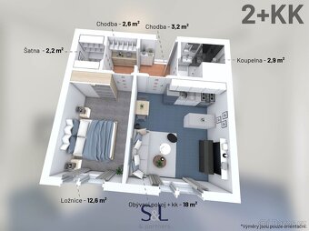 Pronájem bytu 2+KK v České Lípě, ulice Pražská, ev.č. 01135 - 8
