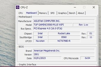 ASUS TUF GAMING B760-PLUS WIFI D4 Socket 1700,Funkční,Záruka - 8