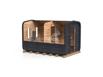 Zahradní finská sauna 4M CUBE s předsíní - 8