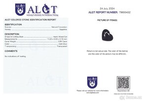 DIAMANTOVÝ PRSTEN SAFÍR 3.95ct. ALGT NEUPRAVOVANÝ - 8