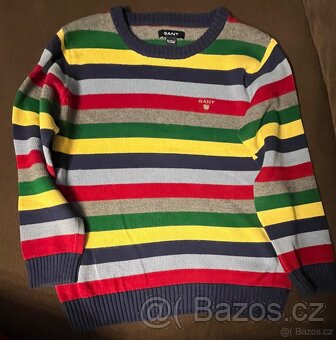 Sako, svetr a košile Ralph Lauren, svetr Gant vel.8-10let - 8