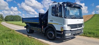 Mercedes Atego 1218 třístranný sklápěč s hydraulickou rukou - 8