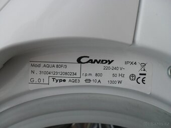 MALÁ/MINI PRAČKA CANDY 3,5KG, LCD, NEREZ BUBEN, FUZZY LOGIC - 8