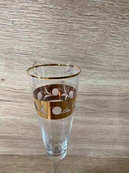 sklenice na sekt flétny na šampaňské retro sklo - 8